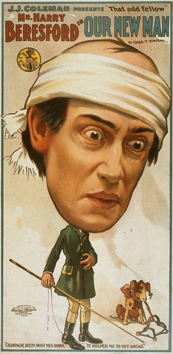 Vintage Play Poster Our new man  Print